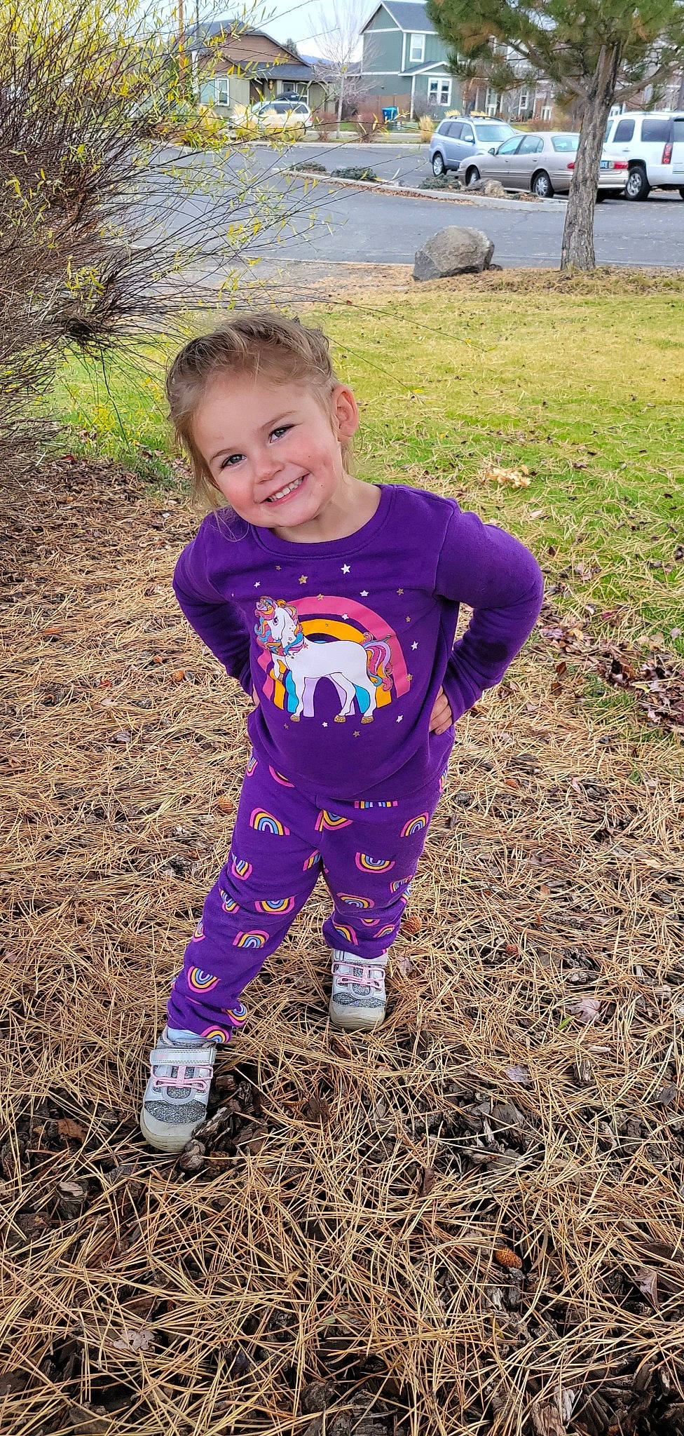 Jasmine is registered to the contest to win money with this photo: agriculture, child, electric_blue, fun, grass, grass_family, grassland, happy, joy, landscape, people_in_nature, person, personal_protective_equipment, plant, pumpkin, sleeve, smile, soil, t_shirt, toddler
