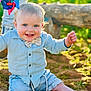 Luka is registered to the contest to win money with this photo: toddler, child, smiling, blue_eyes, button_up_shirt, bow_tie, denim_shorts, pinwheel, outdoor, sunlight, greenery, grass, dirt, happy, barefoot, sitting, nature, playful, portrait, baby