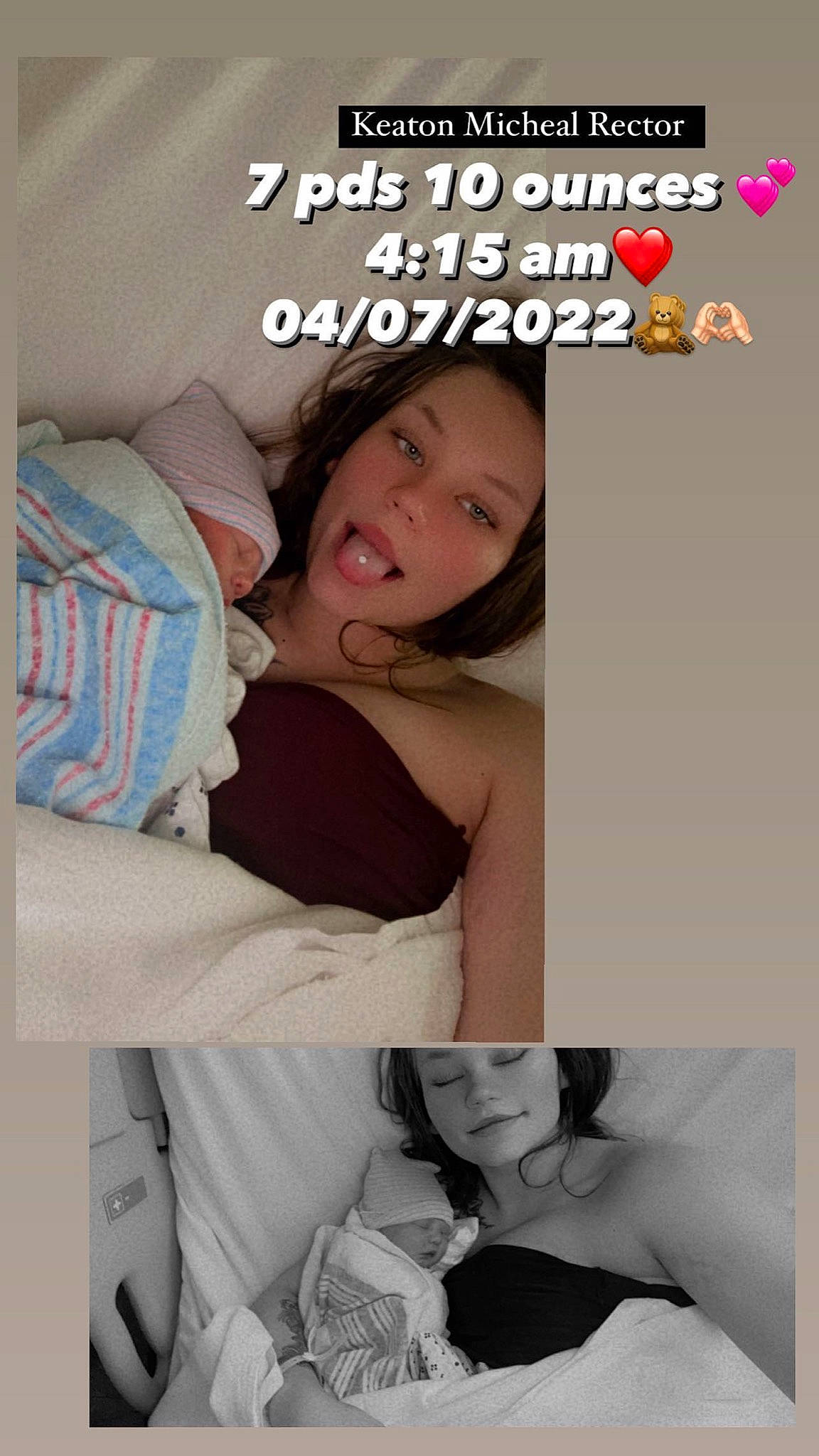 Keaton is registered to the contest to win money with this photo: blond, child, comfort, facial_expression, flash_photography, font, gesture, happy, headwear, linens, love, mouth, person, photo_caption, photograph, product, room, selfie, sitting, skin