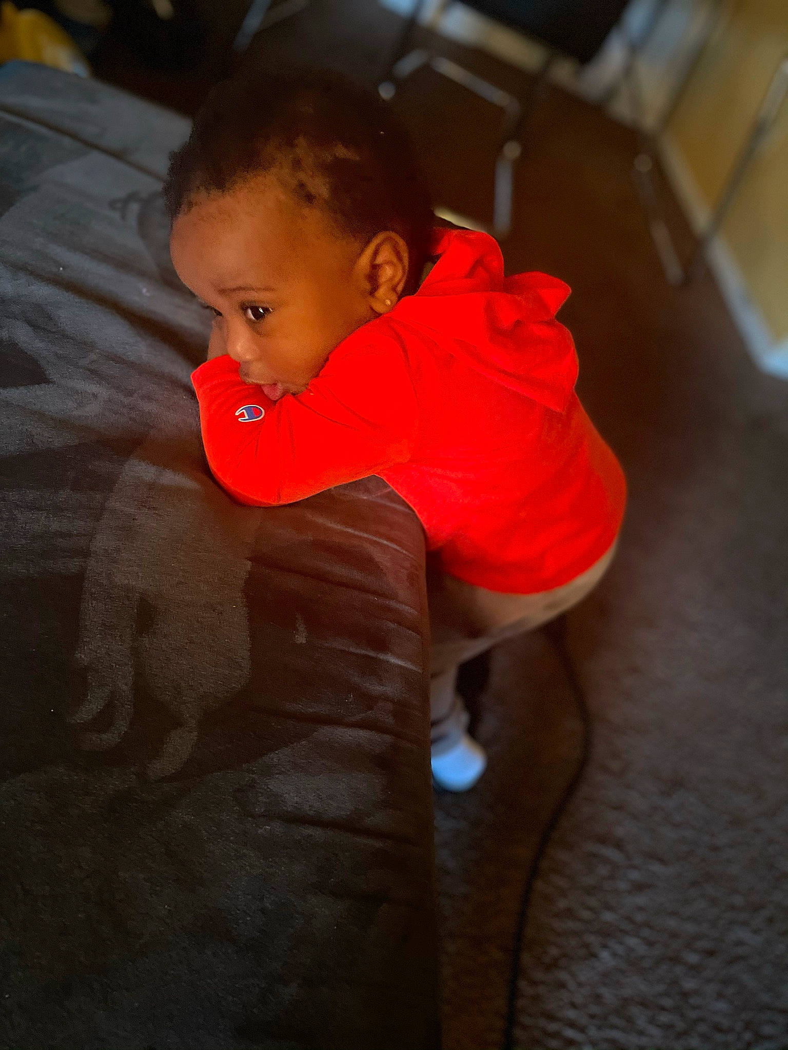 Dewayne joined the competition — help win amazing prizes! baby, baby_toddler_clothing, carmine, cheek, child, comfort, elbow, flash_photography, floor, flooring, fun, hardwood, neck, nose, person, room, sitting, sleeve, toddler, wood