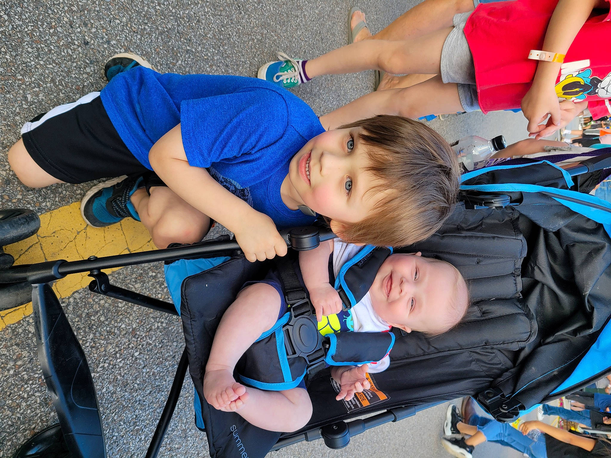 Hunter joined the competition — help win amazing prizes! blue, clothing, electric_blue, fun, glasses, happy, joint, joy, leg, leisure, people, person, recreation, shoe, shorts, smile, snapshot, sneakers, summer, thigh