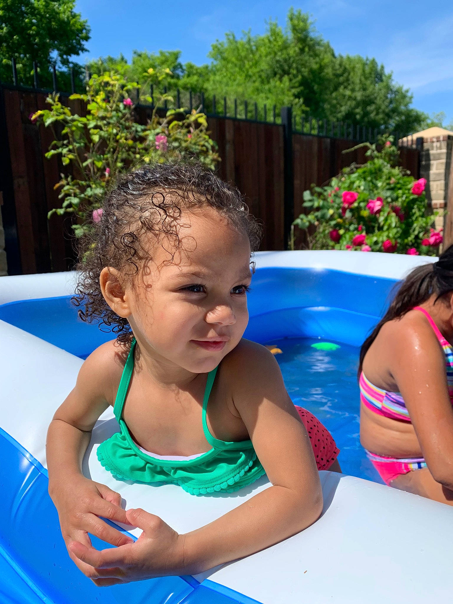Natalya is registered to the contest to win money with this photo: child, fun, leisure, person, play, recreation, smile, summer, swimming_pool, toddler, vacation