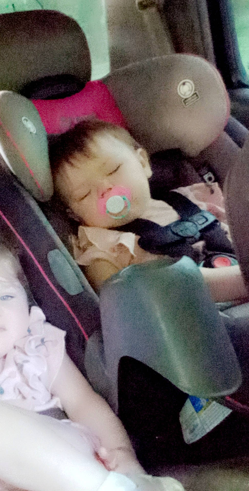 Carlei is registered to the contest to win money with this photo: baby, baby_products, baby_sleeping, baby_toys, car_seat, cheek, child, comfort, doll, fur, linens, nap, person, pink, plush, product, sitting, stuffed_toy, teddy_bear, textile