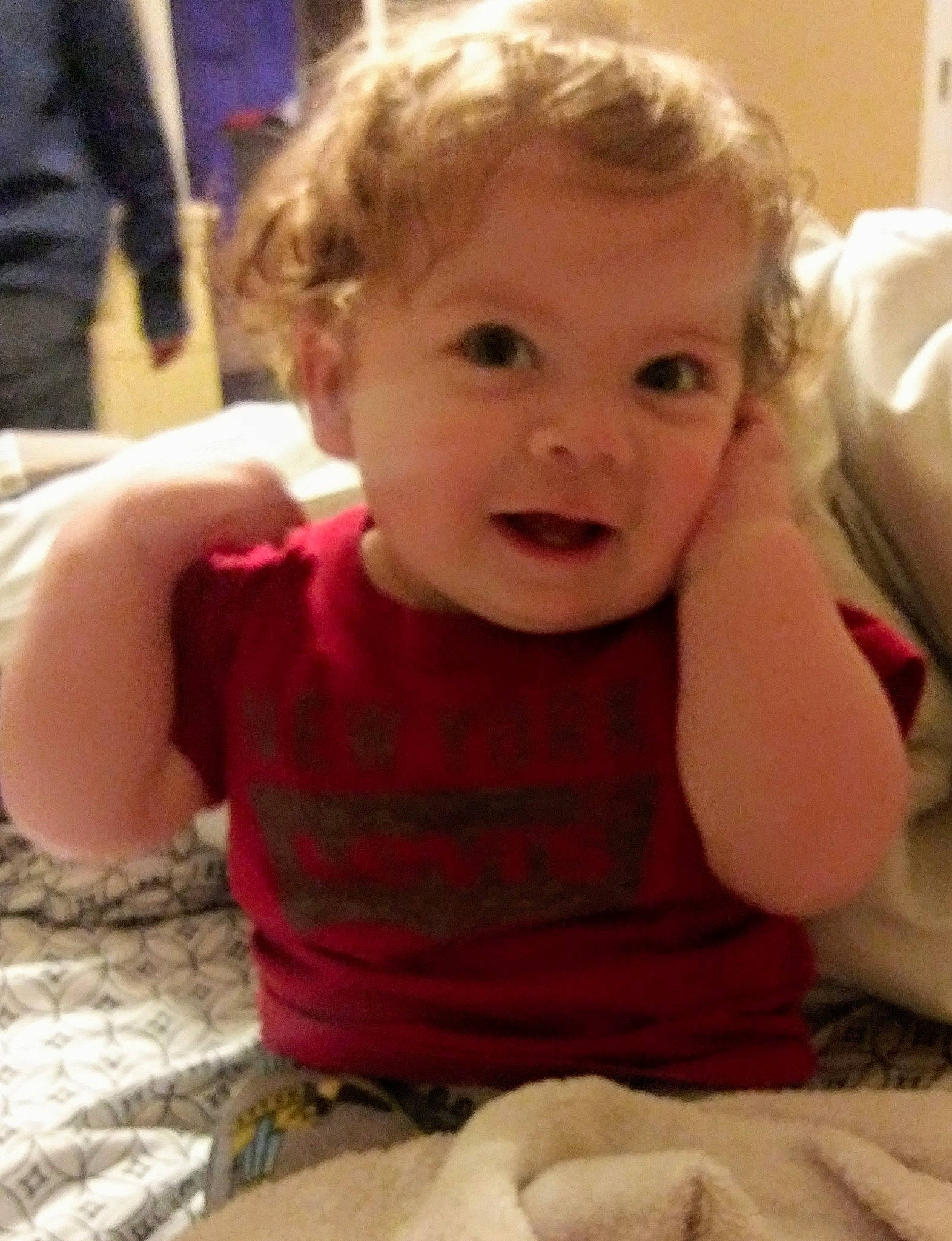 Kruz joined the competition — help win amazing prizes! baby, blond, cheek, child, chin, ear, eye, face, facial_expression, forehead, hair, head, iris, lip, mouth, nose, person, sitting, skin, smile