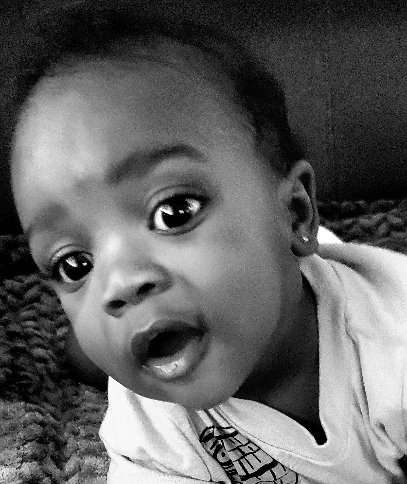 Shamari joined the competition — help win amazing prizes! baby, cheek, chin, ear, eye, eyebrow, eyelash, flash_photography, happy, head, human_body, iris, jaw, lip, mouth, nose, organ, person, skin, surprise