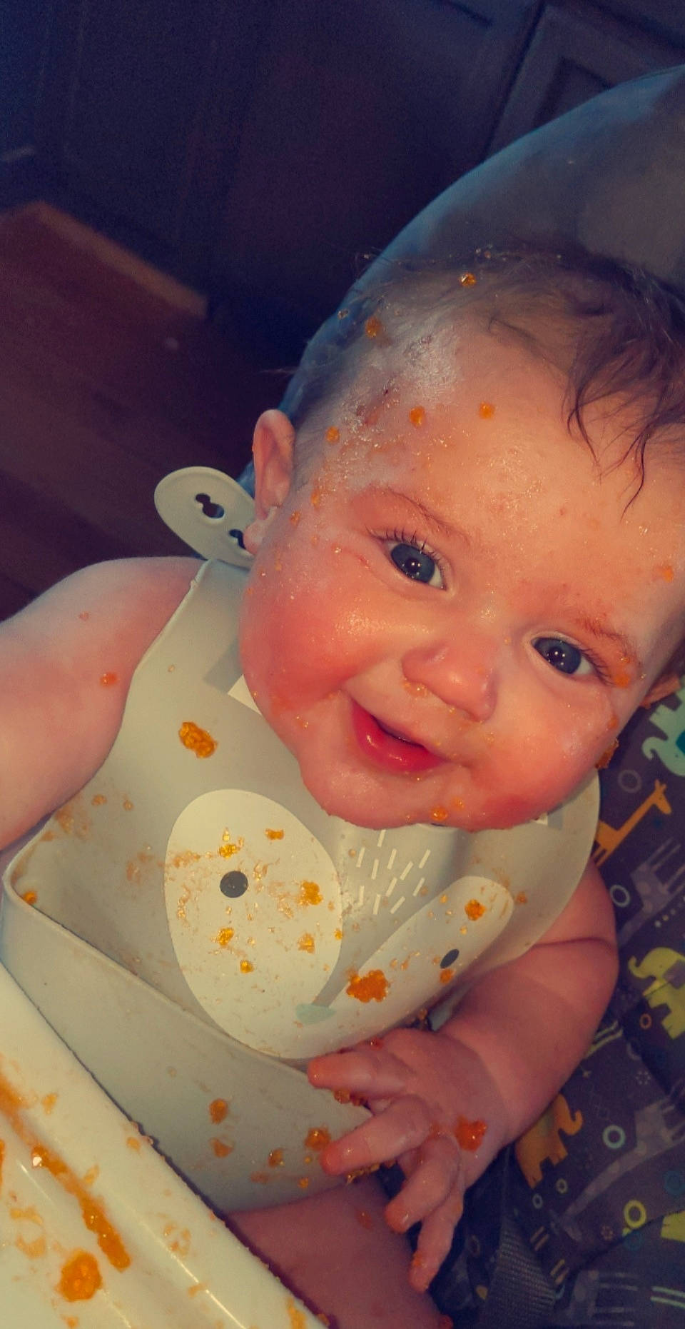 Gage joined the competition — help win amazing prizes! baby, baby_toddler_clothing, cheek, child, chin, eye, eyebrow, finger, forehead, fun, gesture, happy, iris, lip, mouth, nose, person, pink, skin, smile