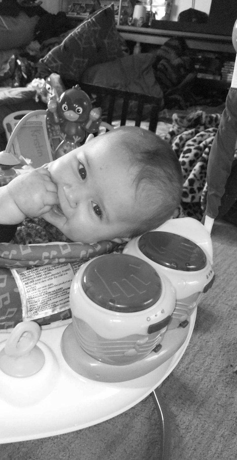 Gage is registered to the contest to win money with this photo: baby, black_and_white, chair, child, coffee_cup, cup, dishware, drinkware, happy, monochrome, monochrome_photography, person, porcelain, serveware, smile, snapshot, style, tableware, teacup, toddler