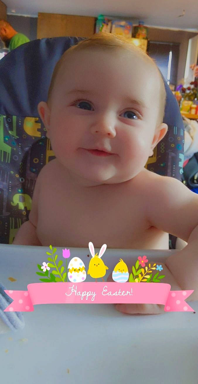 Gage joined the competition — help win amazing prizes! art, baby, baby_products, baby_toddler_clothing, cheek, chest, child, event, eyelash, facial_expression, finger, fun, happy, iris, person, pink, product, skin, smile, sweetness
