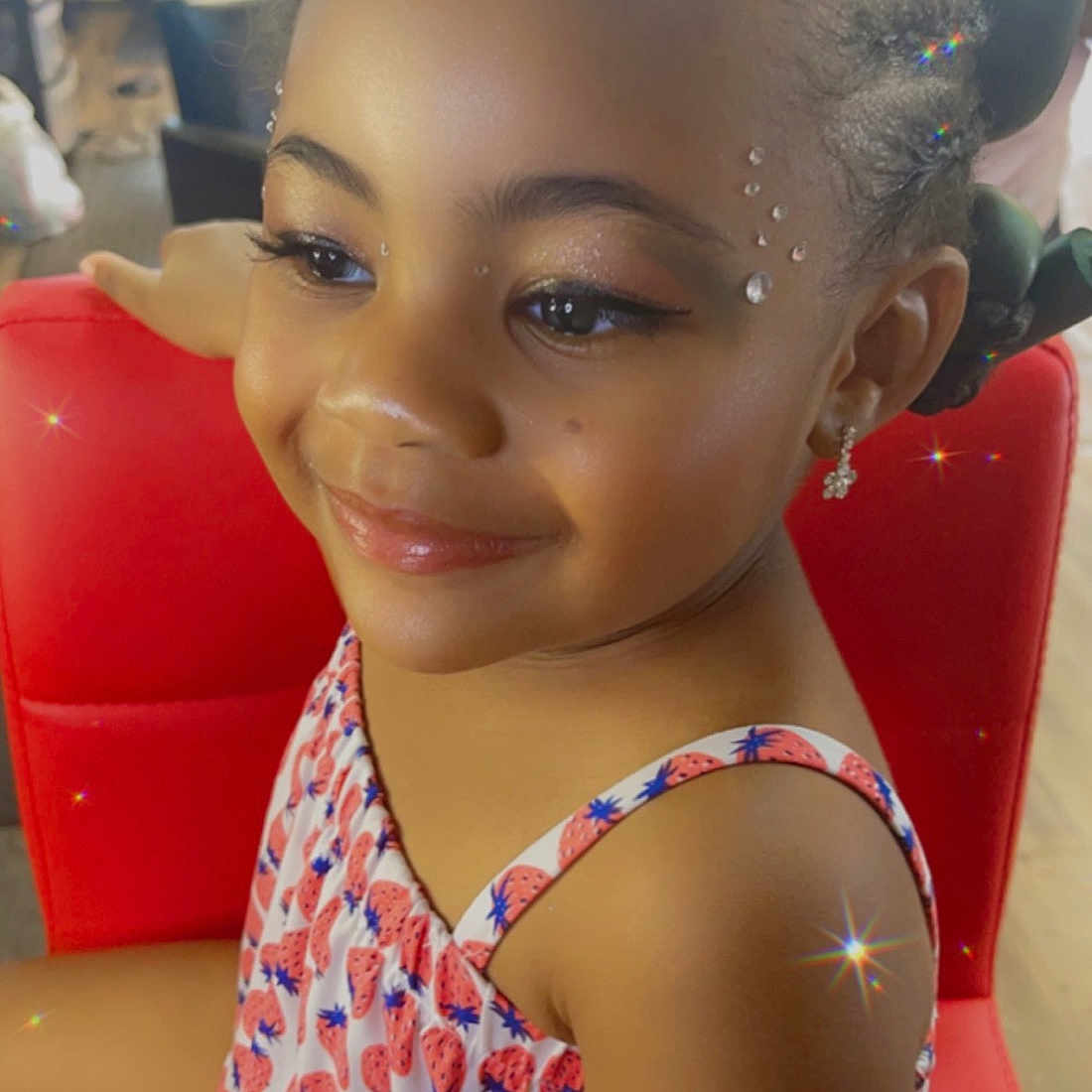 Chloe Nevaeh is registered to the contest to win money with this photo: black_hair, cheek, child, chin, eyebrow, eyelash, facial_expression, fashion, forehead, fun, happy, leisure, lip, long_hair, makeover, neck, nose, skin, smile, thigh