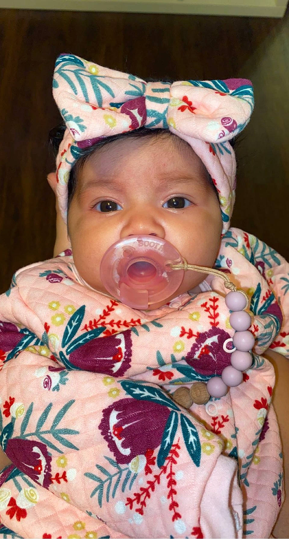 Rylee is registered to the contest to win money with this photo: baby, baby_products, baby_toddler_clothing, cheek, child, chin, dress, event, eyelash, happy, hat, iris, lip, mouth, nose, organ, pattern, person, pink, skin