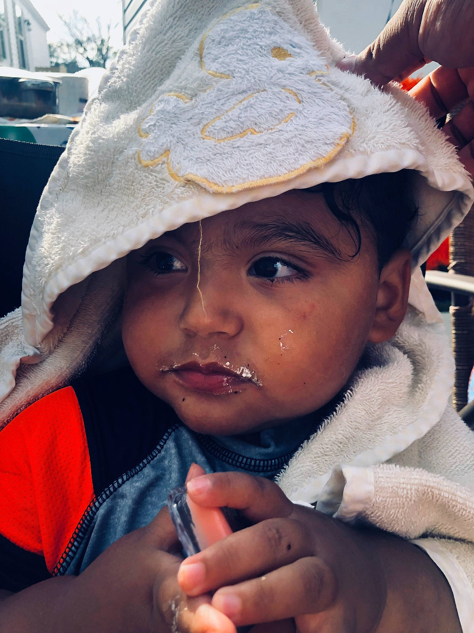 Lionel is registered to the contest to win money with this photo: cheek, child, cool, eye, face, fashion_accessory, happy, hat, head, headgear, headwear, human, lip, nose, people, person, skin, smile, sun_hat, toddler