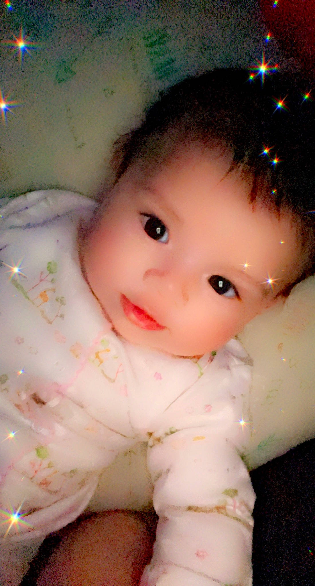 Alanah is registered to the contest to win money with this photo: baby_toddler_clothing, black_hair, cheek, child, chin, eye, eyebrow, eyelash, face, fun, fur, happy, head, human_body, iris, nose, person, pink, skin, sleeve