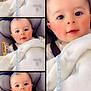 Timéo a rejoint le concours — aidez-le/la à gagner de superbes lots ! baby, child, car_seat, blanket, rosy_cheeks, face, close_up, collage, infant, seatbelt, car_safety, blue_eyes, soft_texture, indoor, cute, person, portrait, young_child, bundle, head