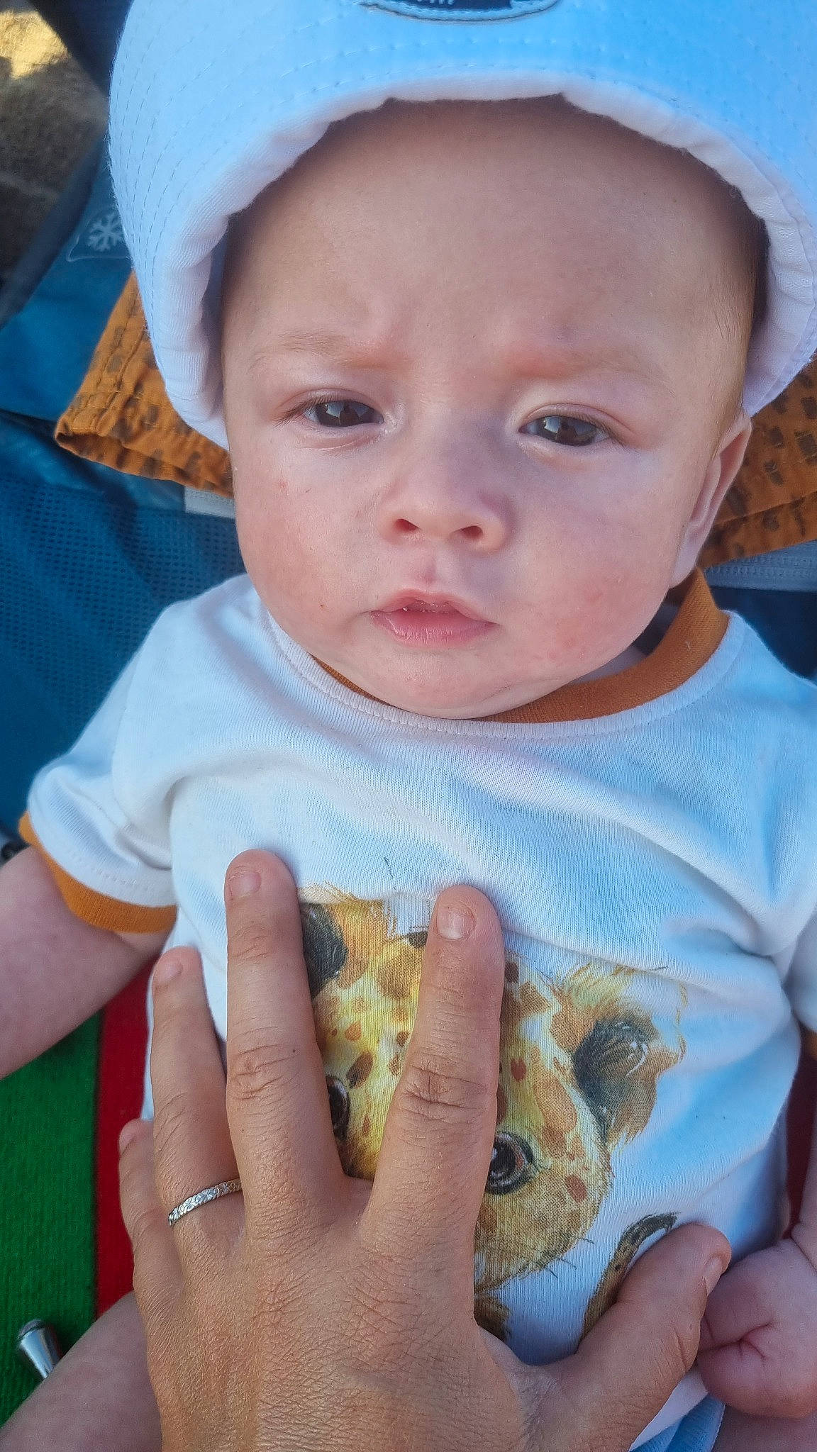 Liam a rejoint le concours — aidez-le/la à gagner de superbes lots ! baby, baby_toddler_clothing, cheek, child, chin, eyelash, finger, gesture, happy, iris, lip, mouth, nail, nose, person, skin, sleeve, smile, summer, thumb