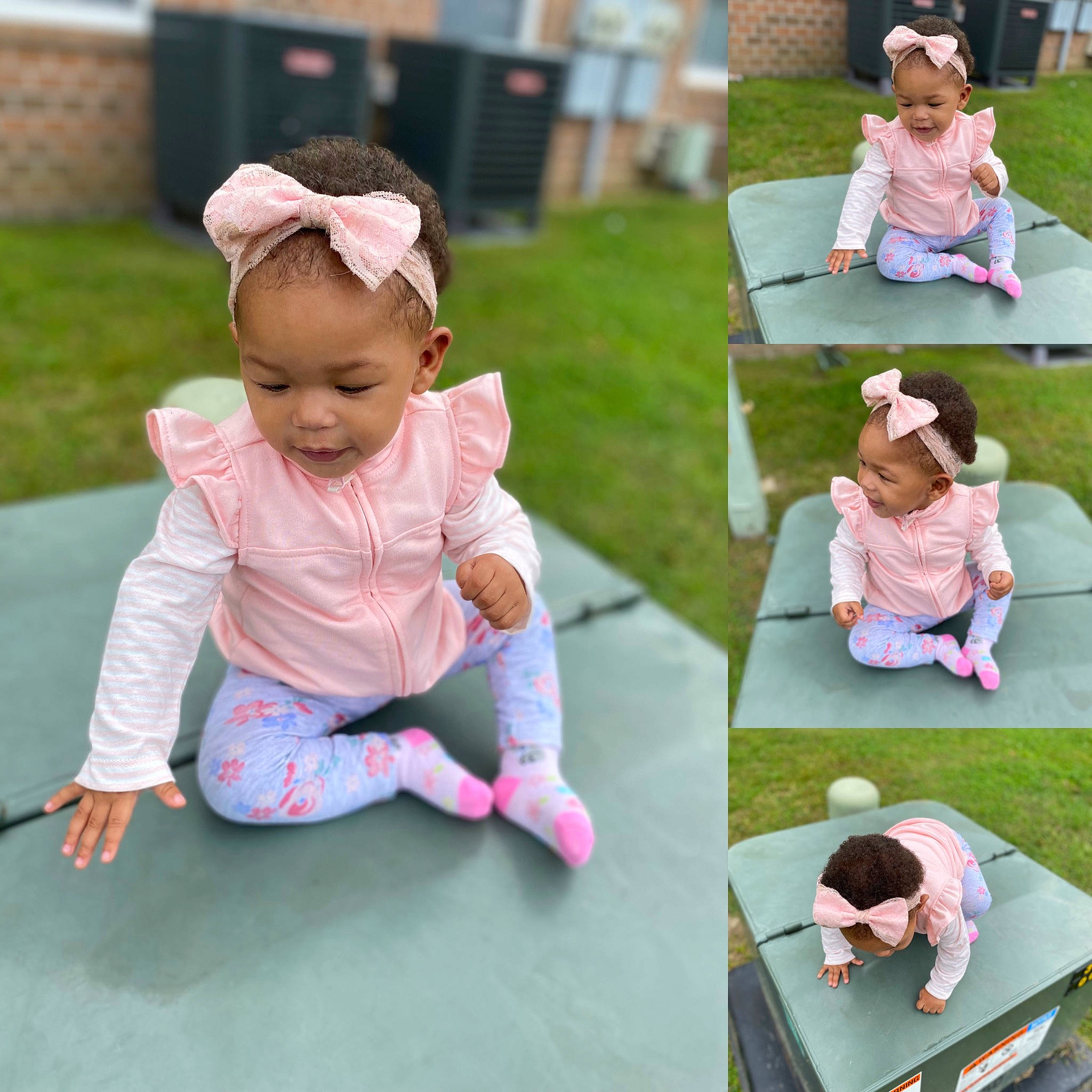 Kezoria joined the competition — help win amazing prizes! baby, baby_toddler_clothing, child, facial_expression, fun, grass, green, happy, hat, leisure, magenta, person, pink, plant, product, purple, recreation, sitting, sleeve, toddler