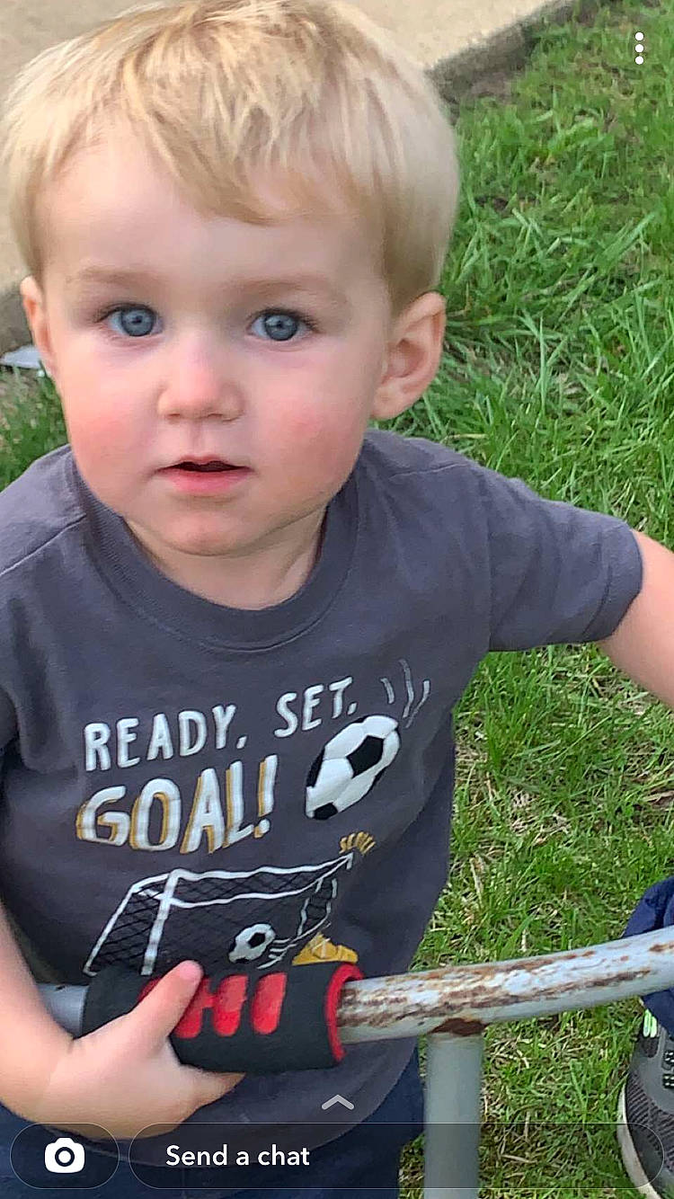 Samuel joined the competition — help win amazing prizes! baby, baby_toddler_clothing, cheek, child, chin, fun, grass, grass_family, happy, nose, people_in_nature, person, plant, recreation, sitting, skin, sleeve, soil, t_shirt, toddler