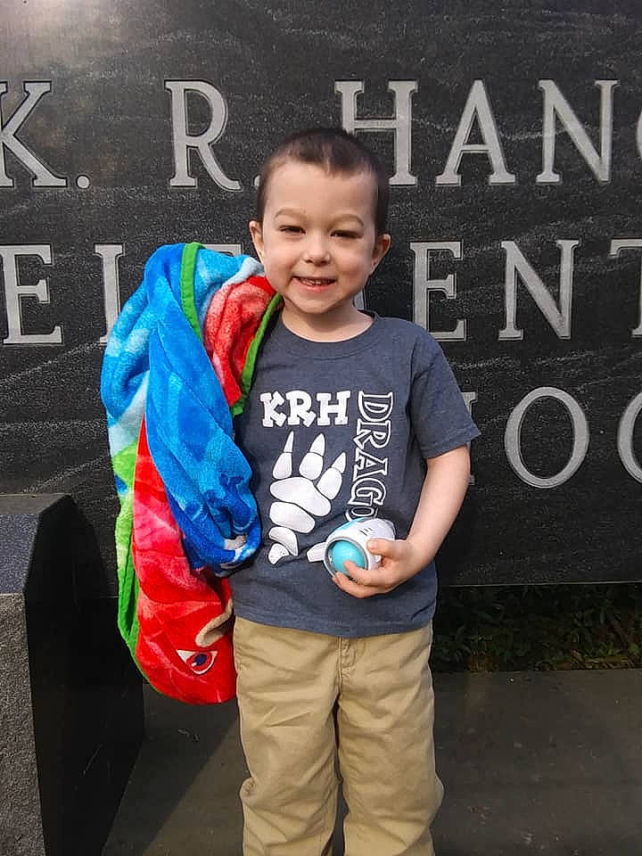 Kaiden is registered to the contest to win money with this photo: child, cool, joy, people, person, play, smile, t_shirt, toddler