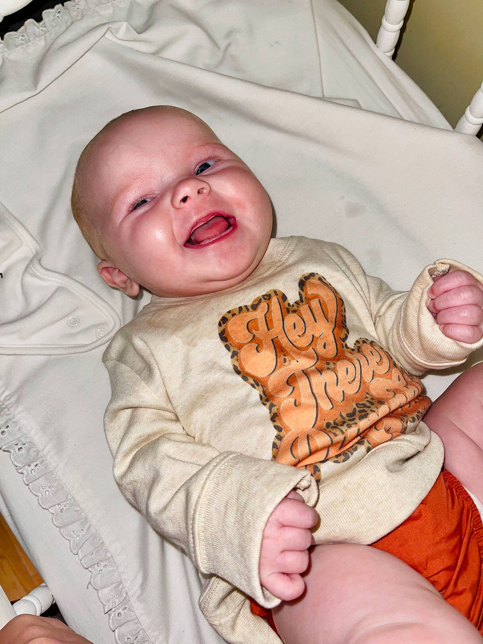 Kenzlee joined the competition — help win amazing prizes! baby, baby_safety, baby_toddler_clothing, cheek, comfort, eye, finger, gesture, happy, head, infant_bed, iris, person, pink, product, skin, sleeve, smile, textile, toddler