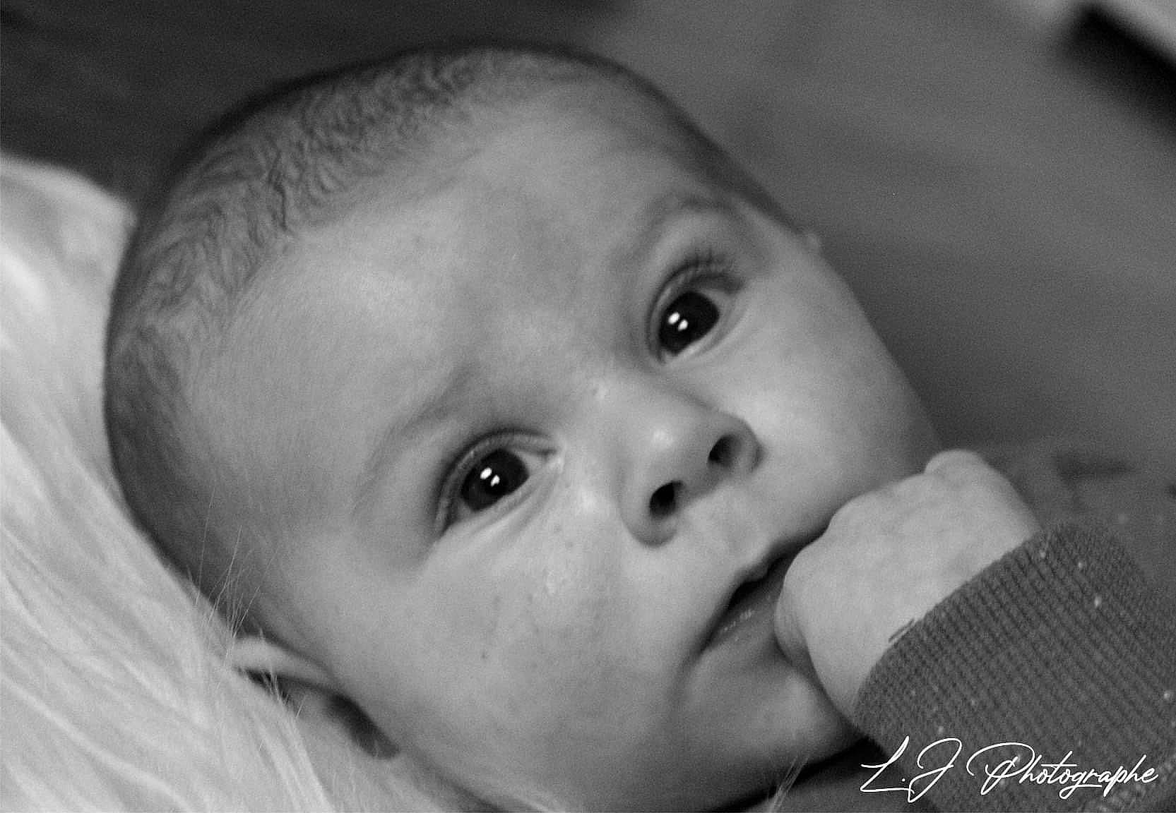 Timéo a rejoint le concours — aidez-le/la à gagner de superbes lots ! baby, cheek, child, close_up, comfort, darkness, eyebrow, eyelash, flash_photography, fun, happy, iris, lip, monochrome, monochrome_photography, nose, person, portrait_photography, skin, smile