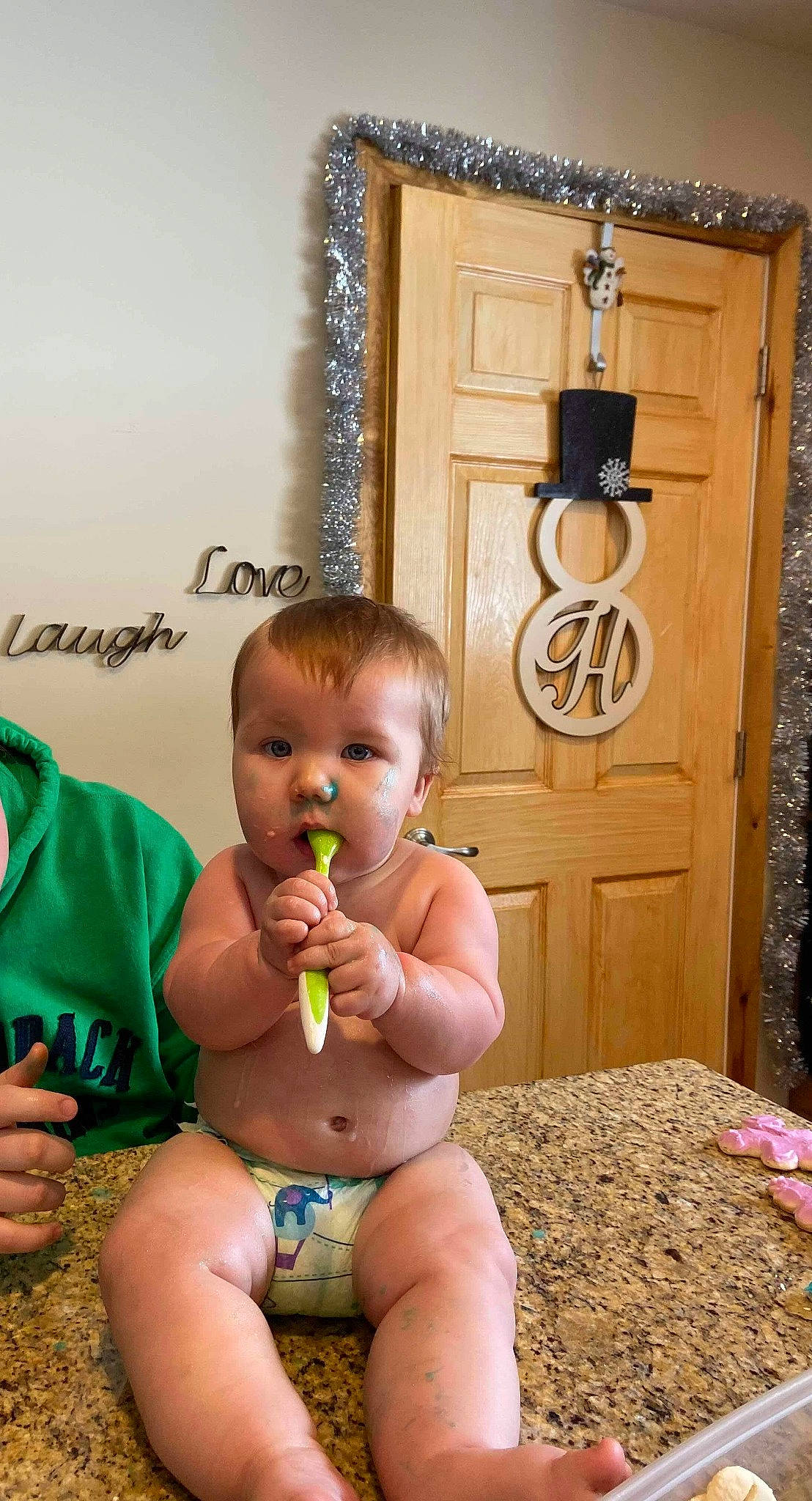 Huxton joined the competition — help win amazing prizes! baby, child, person, sitting, toddler