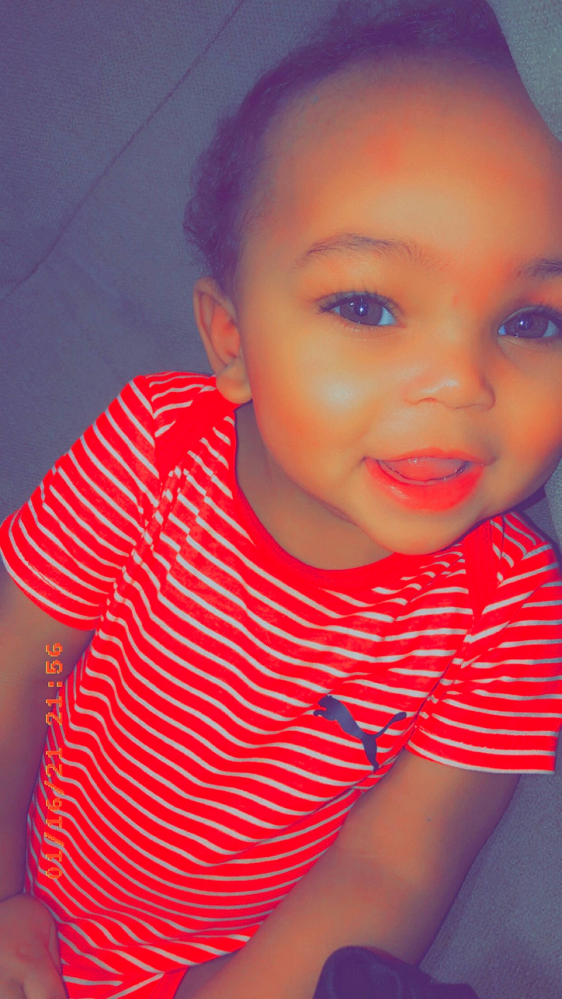 Dakari joined the competition — help win amazing prizes! baby, baby_toddler_clothing, black_hair, cheek, child, child_model, chin, cool, eye, eyebrow, eyelash, forehead, iris, lip, long_sleeved_t_shirt, organ, person, portrait_photography, skin, toddler