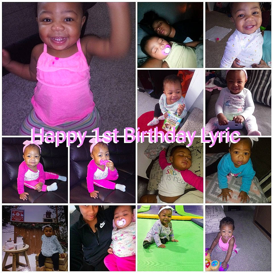 Lyric is registered to the contest to win money with this photo: arm, art, baby, child, collage, hand, head, headwear, joint, joy, neck, person, pink, play, smile, toddler