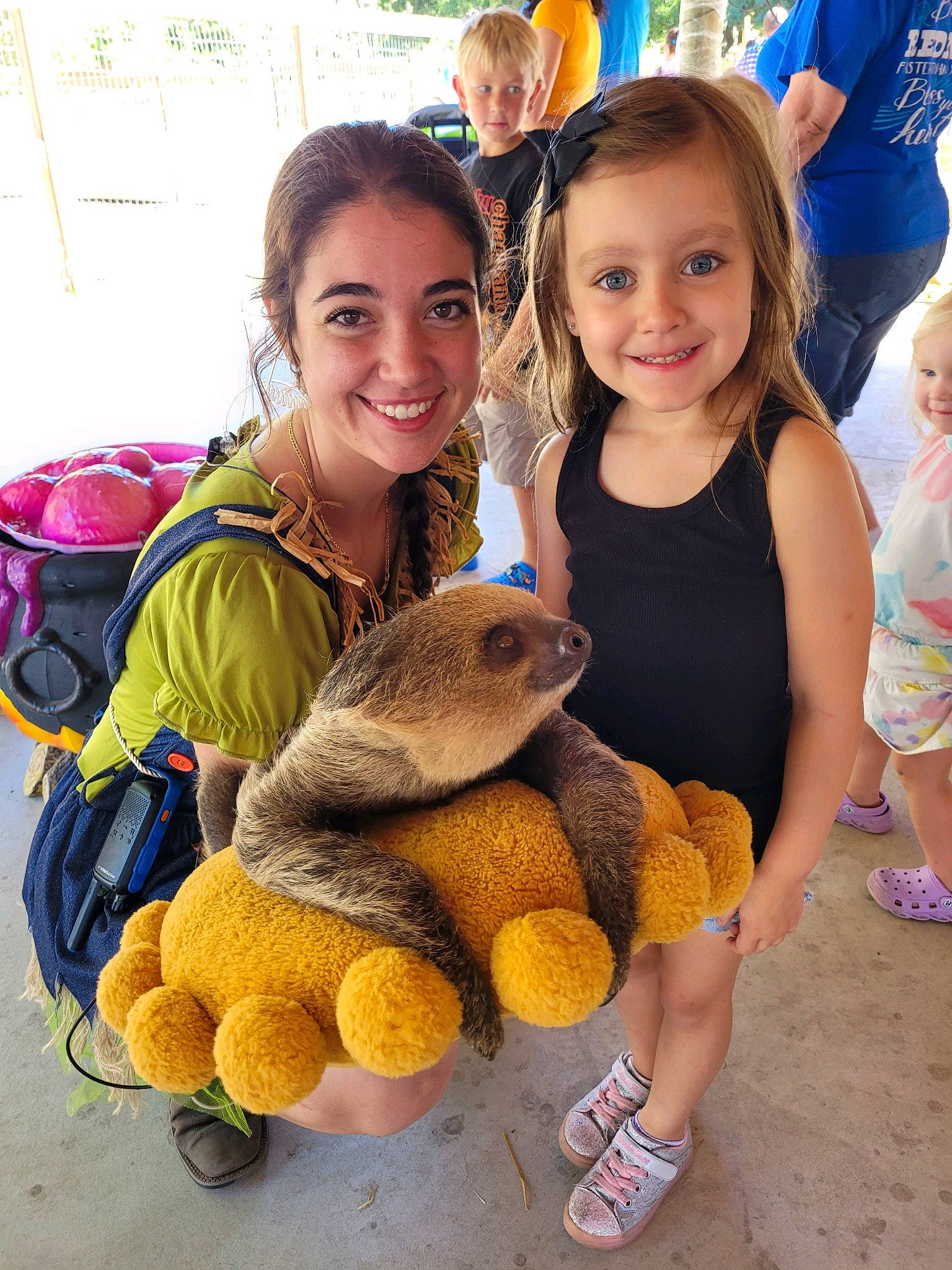 Alayna joined the competition — help win amazing prizes! child, clothing, event, fun, happy, head, joy, leisure, person, plush, recreation, shoe, shorts, skin, smile, stuffed_toy, t_shirt, toddler, toy, travel