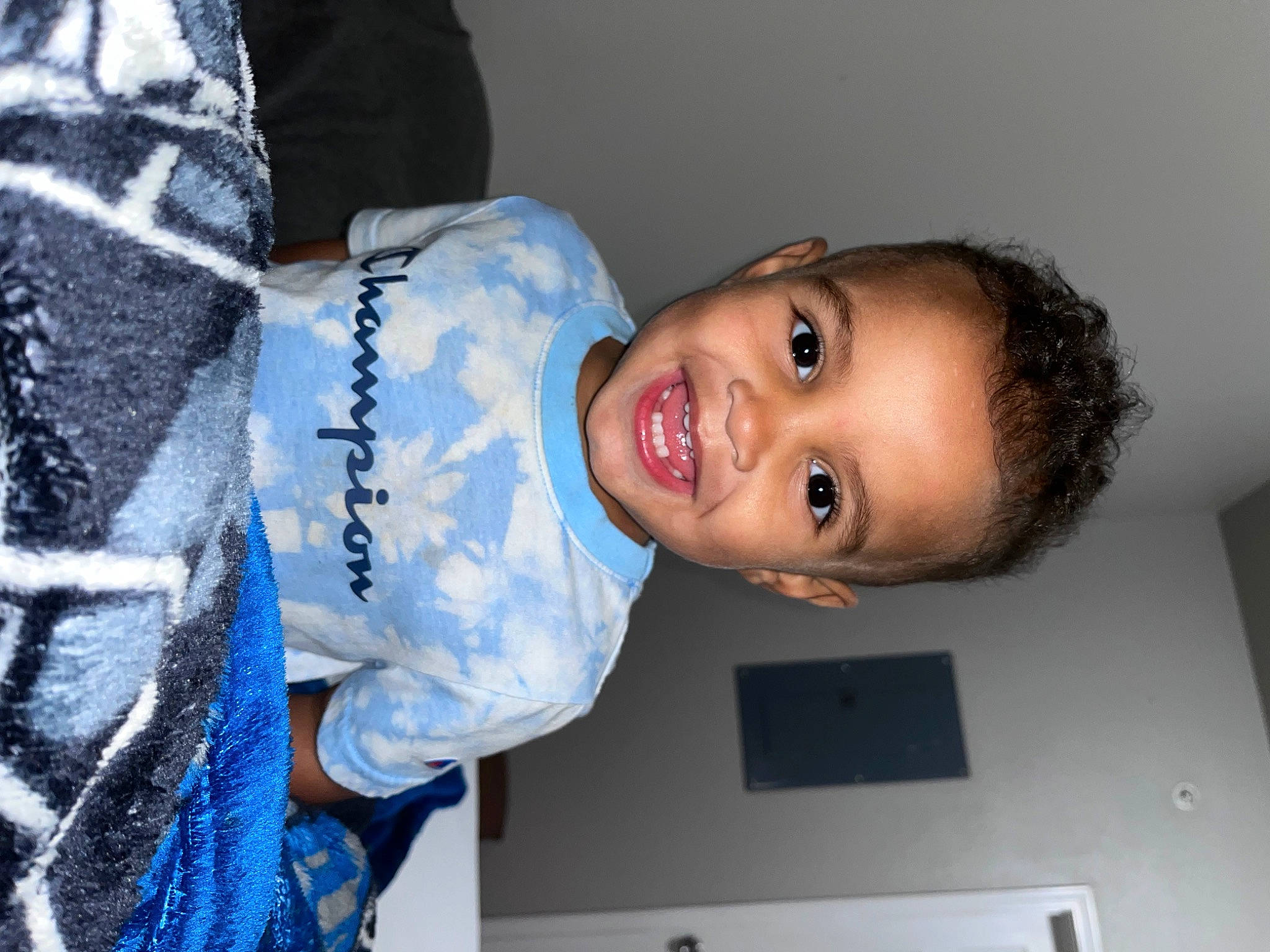 Miguel Wilson joined the competition — help win amazing prizes! baby_toddler_clothing, cheek, child, electric_blue, eye, eyelash, flash_photography, fun, happy, head, human_body, jaw, joy, laugh, mouth, nose, person, portrait_photography, room, sleeve