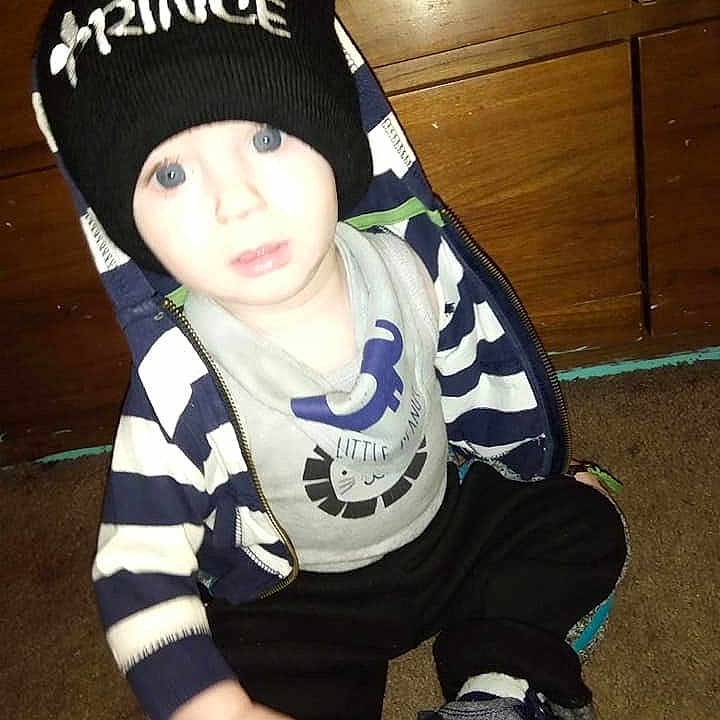 Caidence is registered to the contest to win money with this photo: baseball_cap, beanie, cap, child, cool, fashion_accessory, hat, headgear, knit_cap, outerwear, t_shirt, toddler