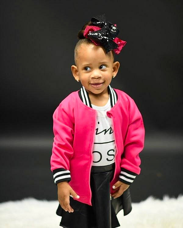 Rylee joined the competition — help win amazing prizes! baby_toddler_clothing, clothing, cool, face, flash_photography, gesture, happy, head, headgear, jeans, jewellery, joy, magenta, neck, outerwear, person, pink, sleeve, smile, sportswear