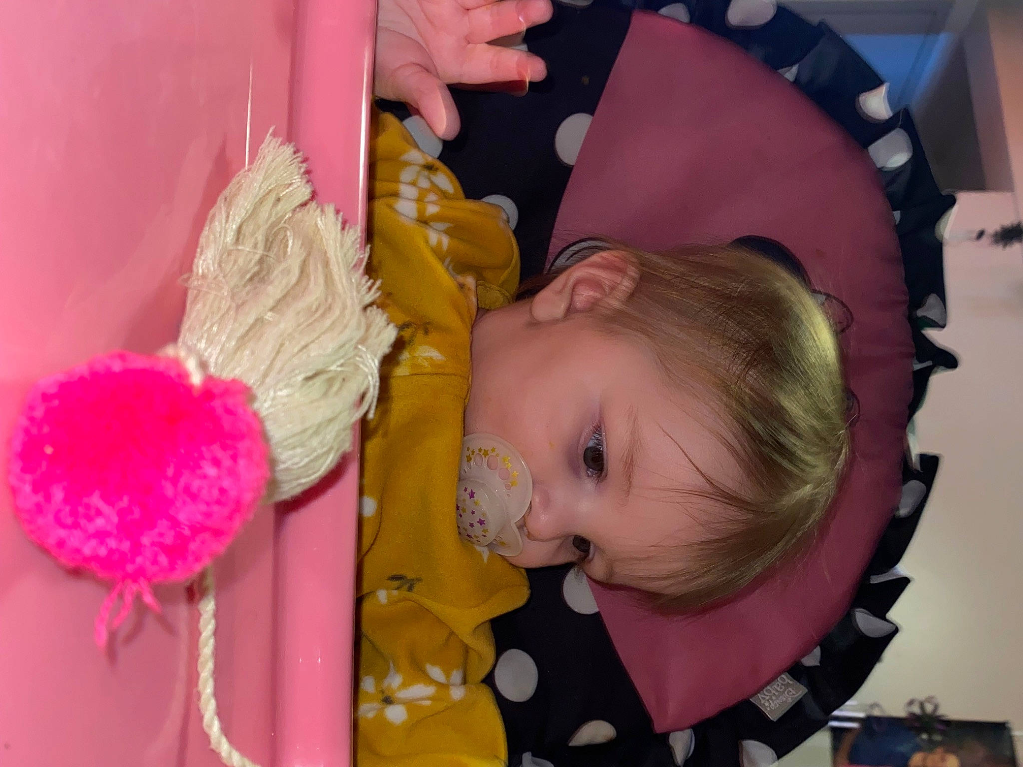 Elliana joined the competition — help win amazing prizes! baby, baby_products, baby_toddler_clothing, beauty, cheek, child, chin, ear, eye, hair, happy, head, headgear, nose, organ, person, pink, skin, smile, toddler