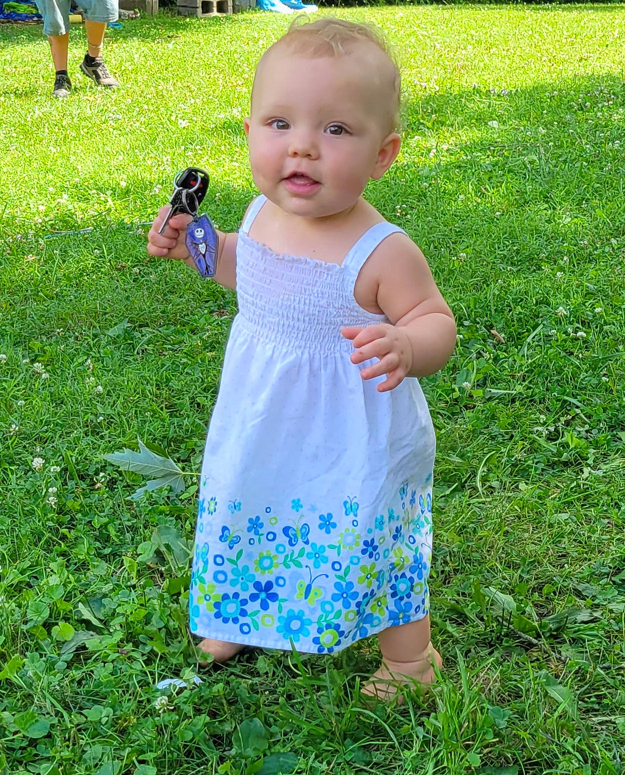 Fraeja joined the competition — help win amazing prizes! baby, baby_toddler_clothing, child, day_dress, electric_blue, fun, grass, grass_family, happy, lawn, meadow, one_piece_garment, pattern, people_in_nature, person, plant, sleeve, summer, t_shirt, toddler