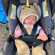 Allyannah joined the competition — help win amazing prizes! accessories, baby, bonnet, cap, car, clothing, coat, face, footwear, hat, head, person, photography, portrait, shoe, sleeping, stroller, sunglasses, transportation, vehicle
