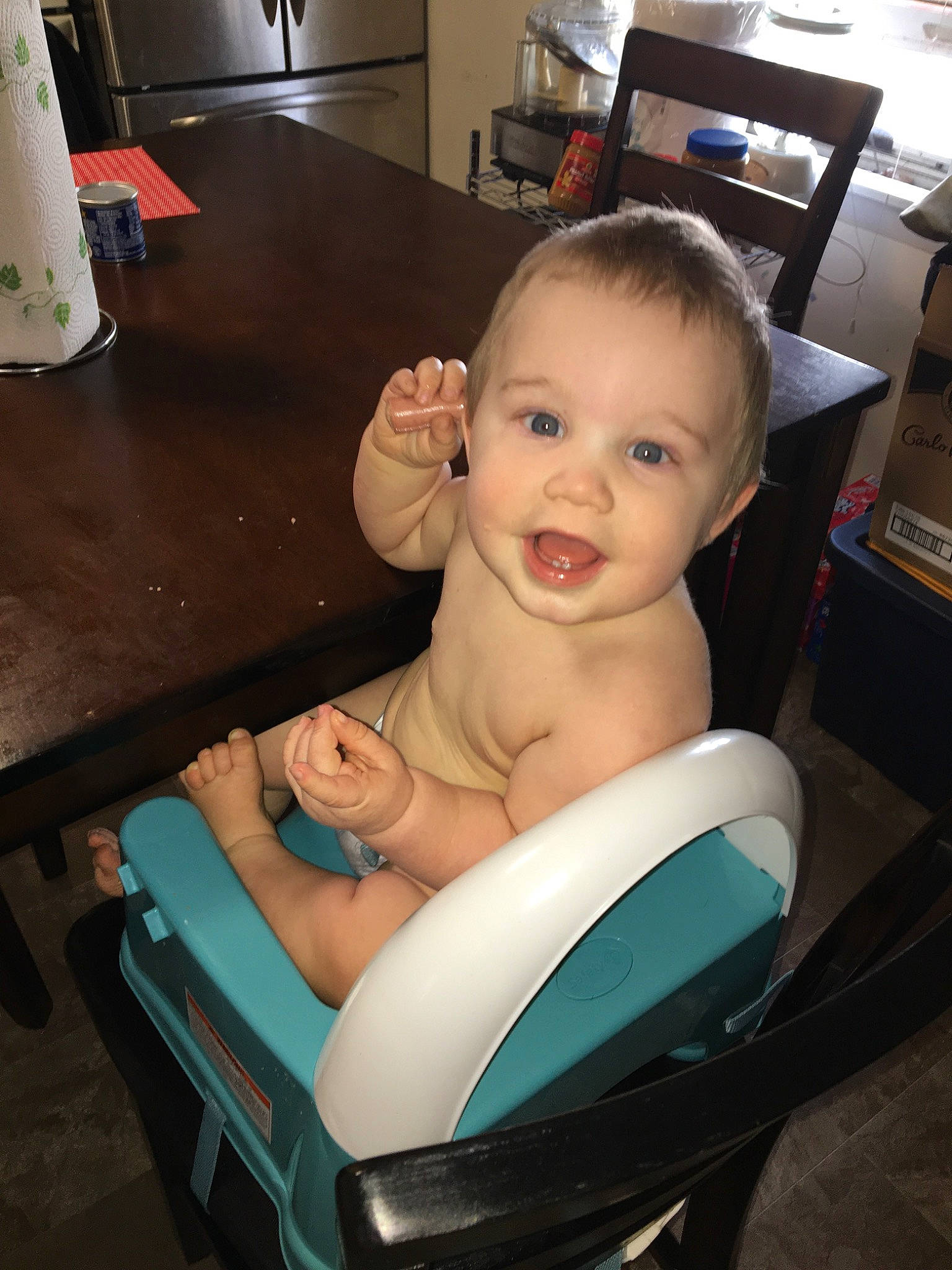 Iverson joined the competition — help win amazing prizes! baby, chair, child, eye, head, person, product, sitting, skin, toddler, vacation