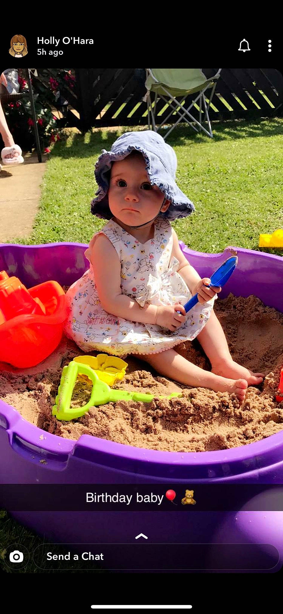 Effie joined the competition — help win amazing prizes! adaptation, child, fun, grass, headwear, leisure, outdoor_play_equipment, person, play, playground, sand, sandpit, soil, toddler