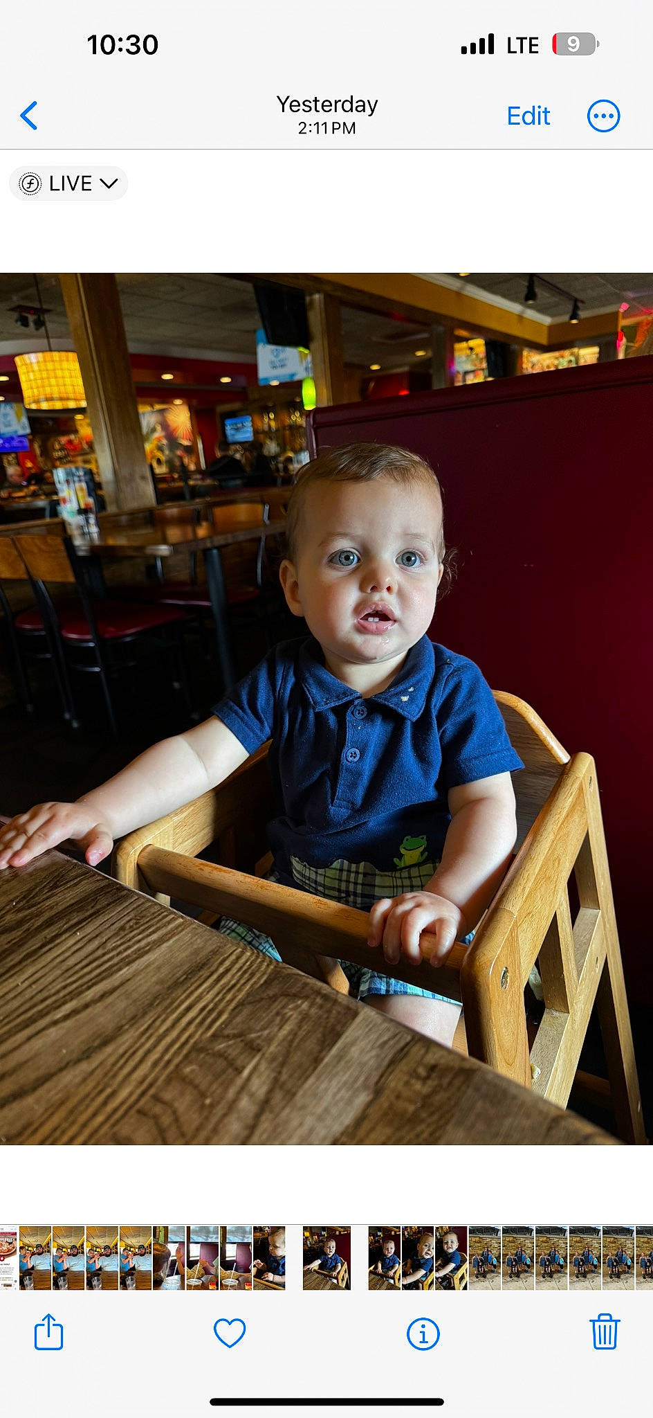 Remington joined the competition — help win amazing prizes! baby, baby_toddler_clothing, chair, child, flash_photography, flooring, fun, hardwood, leisure, person, rectangle, room, sitting, sleeve, t_shirt, table, toddler, varnish, wood, wood_flooring