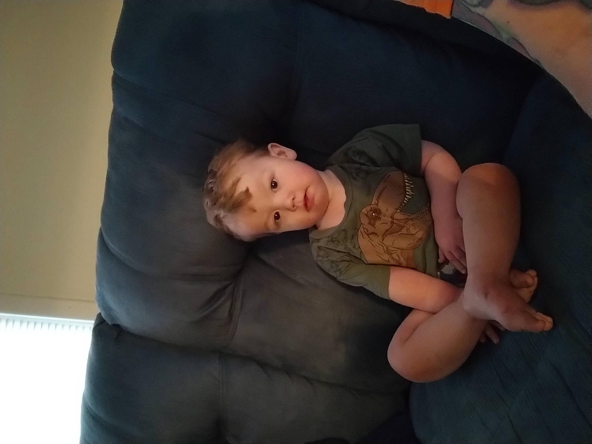 Manny Stanford joined the competition — help win amazing prizes! abdomen, baby, black_hair, chest, comfort, couch, elbow, finger, flash_photography, fun, human_leg, knee, neck, person, shoulder, skin, sleeve, textile, thigh, toddler