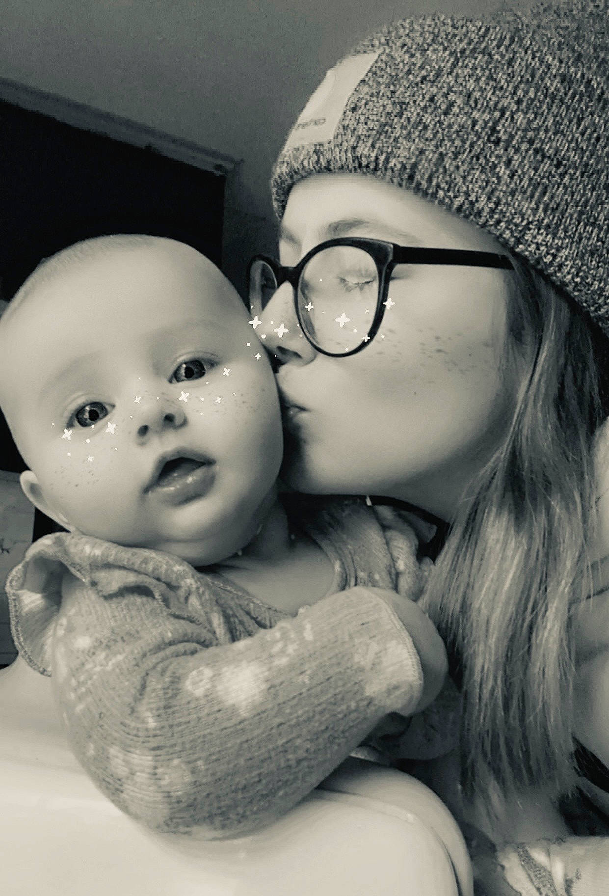 Ashlynn joined the competition — help win amazing prizes! black_and_white, cap, cheek, child, cool, eyewear, facial_expression, flash_photography, fun, gesture, glasses, hairstyle, happy, iris, kiss, lip, nose, person, style, toddler