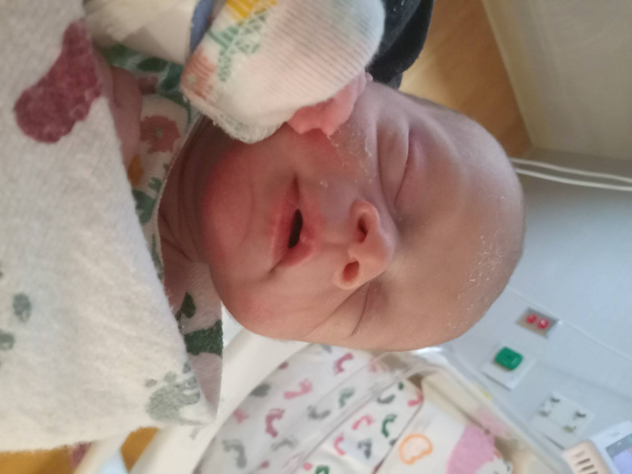 Aliyah joined the competition — help win amazing prizes! baby, baby_products, baby_toddler_clothing, baseball_cap, cap, cheek, child, chin, clothing, comfort, face, hat, head, headgear, lip, mouth, nose, person, skin, smile