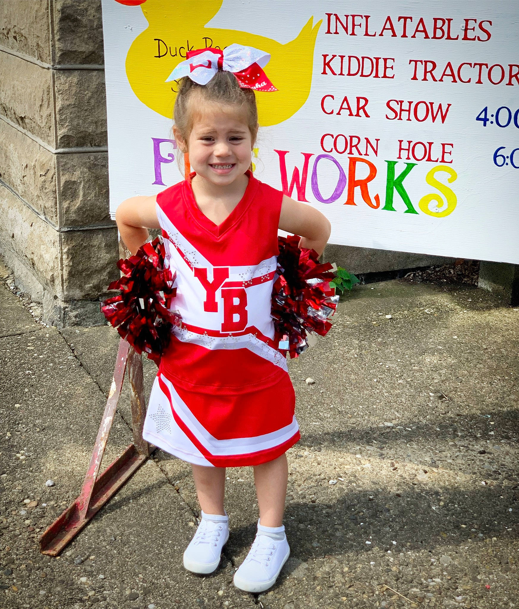 Aleigha joined the competition — help win amazing prizes! advertising, boot, carmine, costume, event, fictional_character, font, happy, human_leg, joy, logo, musical_instrument, pattern, person, photo_caption, recreation, shoe, smile, sneakers, toddler