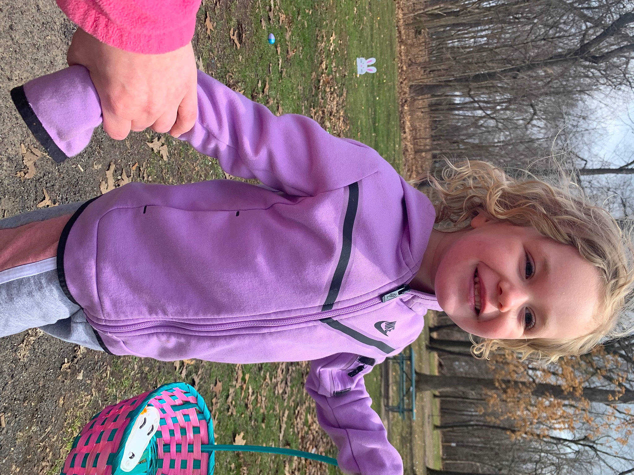Scarlett joined the competition — help win amazing prizes! ball, child, fun, grass, green, happy, joy, leaf, leisure, magenta, pattern, people_in_nature, person, pink, plant, purple, smile, spring, summer, toddler