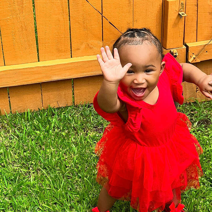 Aunahlise joined the competition — help win amazing prizes! backyard, bodypart, child, clothing, dress, face, female, finger, girl, grass, hand, head, nature, outdoors, person, photography, plant, portrait, wood, yard