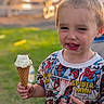 Ariakus joined the competition — help win amazing prizes! child, ice_cream, cone, outdoor, grass, shirt, spiderman, smile, happy, casual, summer, playful, portrait, young, boy, food, sweet, messy, hand, fun