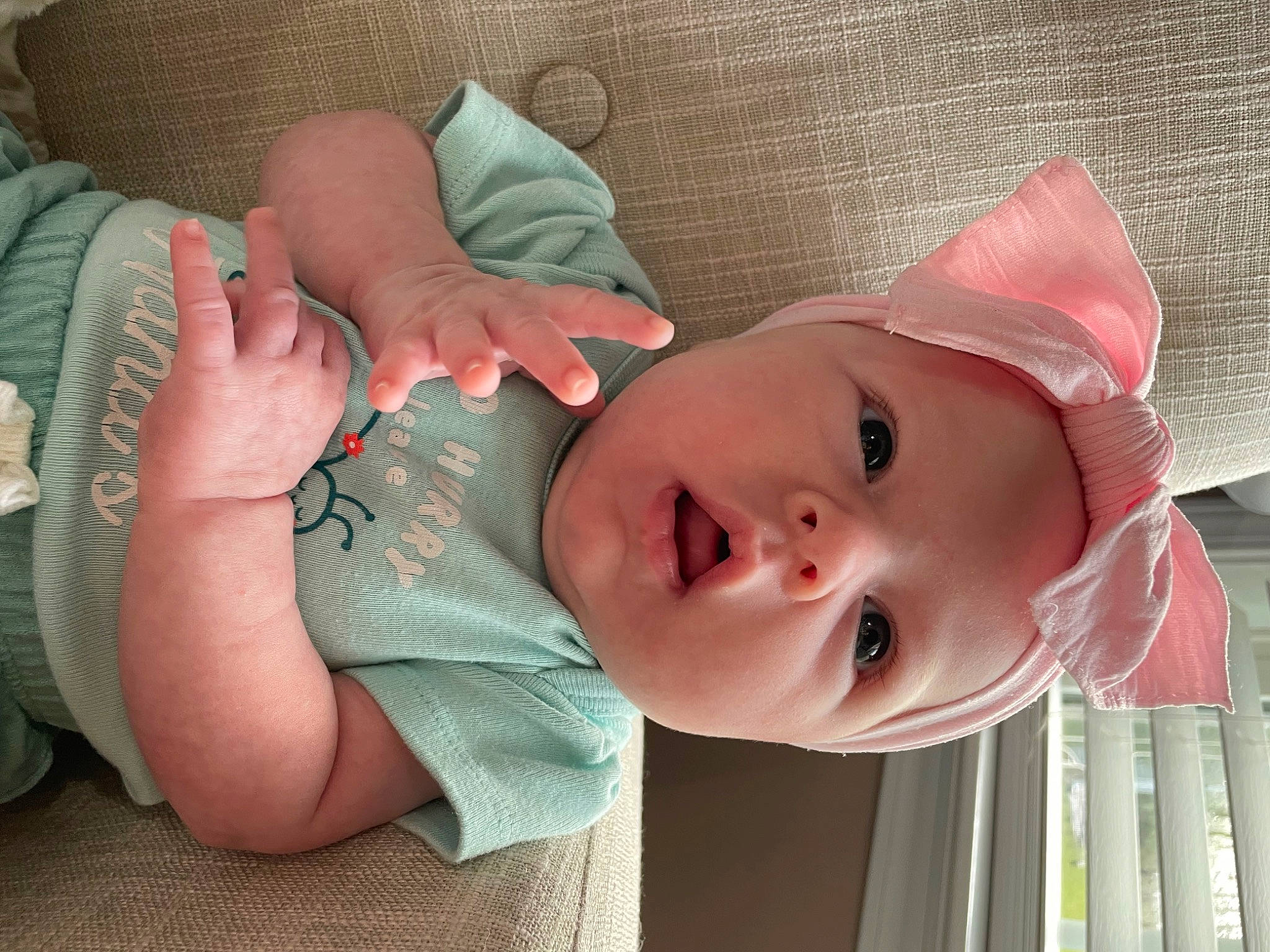 Danielle joined the competition — help win amazing prizes! baby, baby_toddler_clothing, cheek, child, comfort, elbow, eye, eyelash, happy, hat, lip, mammal, mouth, neck, nose, person, room, skin, smile, toddler