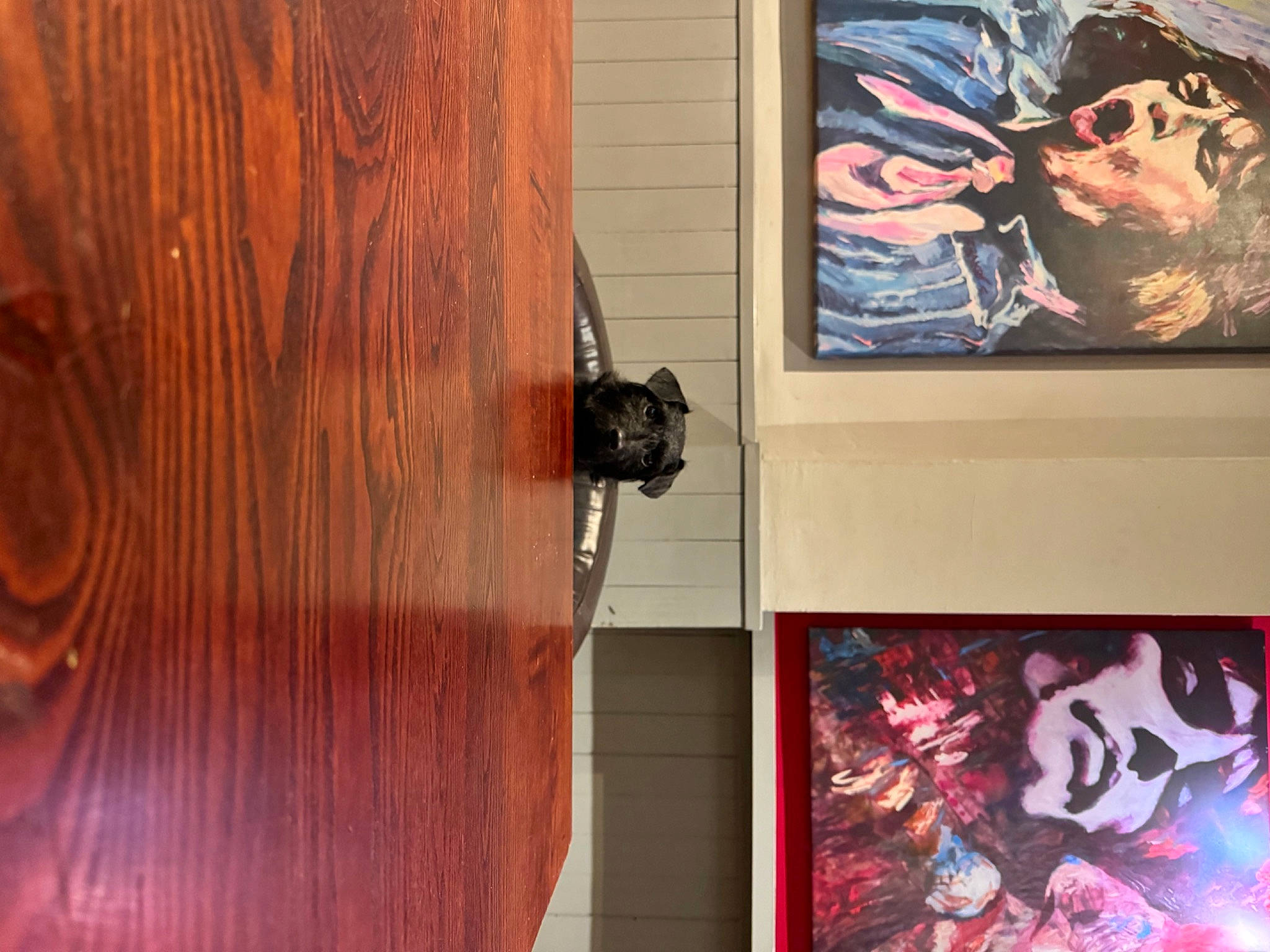 Mavis is registered to the contest to win money with this photo: art, artist, carmine, flooring, font, hardwood, illustration, interior_design, magenta, painting, pattern, picture_frame, plank, plywood, purple, room, varnish, visual_arts, wood, wood_stain