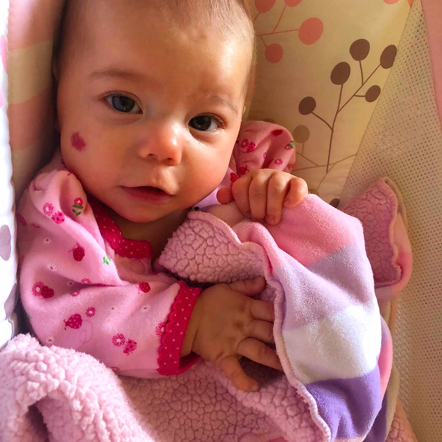 Liliana is registered to the contest to win money with this photo: bedtime, cheek, child, doll, ear, finger, girl, hand, head, infant, iris, lip, nose, pink, product, skin, toddler, toy
