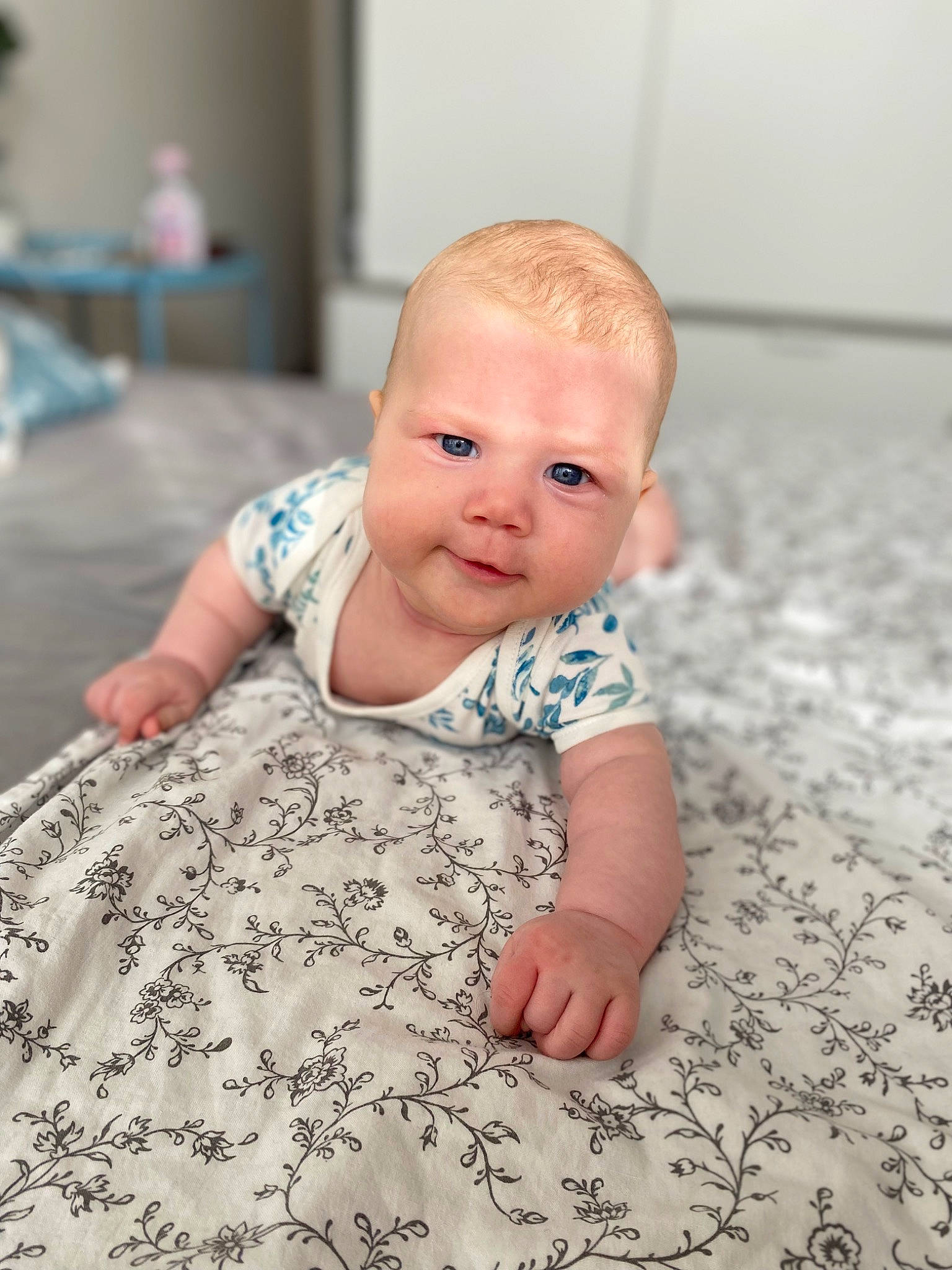 Keira joined the competition — help win amazing prizes! baby, baby_crawling, baby_toddler_clothing, cheek, child, comfort, flash_photography, floor, flooring, happy, hardwood, pattern, person, portrait_photography, room, sitting, skin, sleeve, standing, toddler