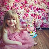 Eleanor joined the competition — help win amazing prizes! child, girl, pink_dress, birthday_cake, flowers, flower_wall, smile, sitting, wooden_floor, indoor, celebration, cake_topper, butterflies, cute, portrait, happy, young_child, blonde_hair, decor, festive