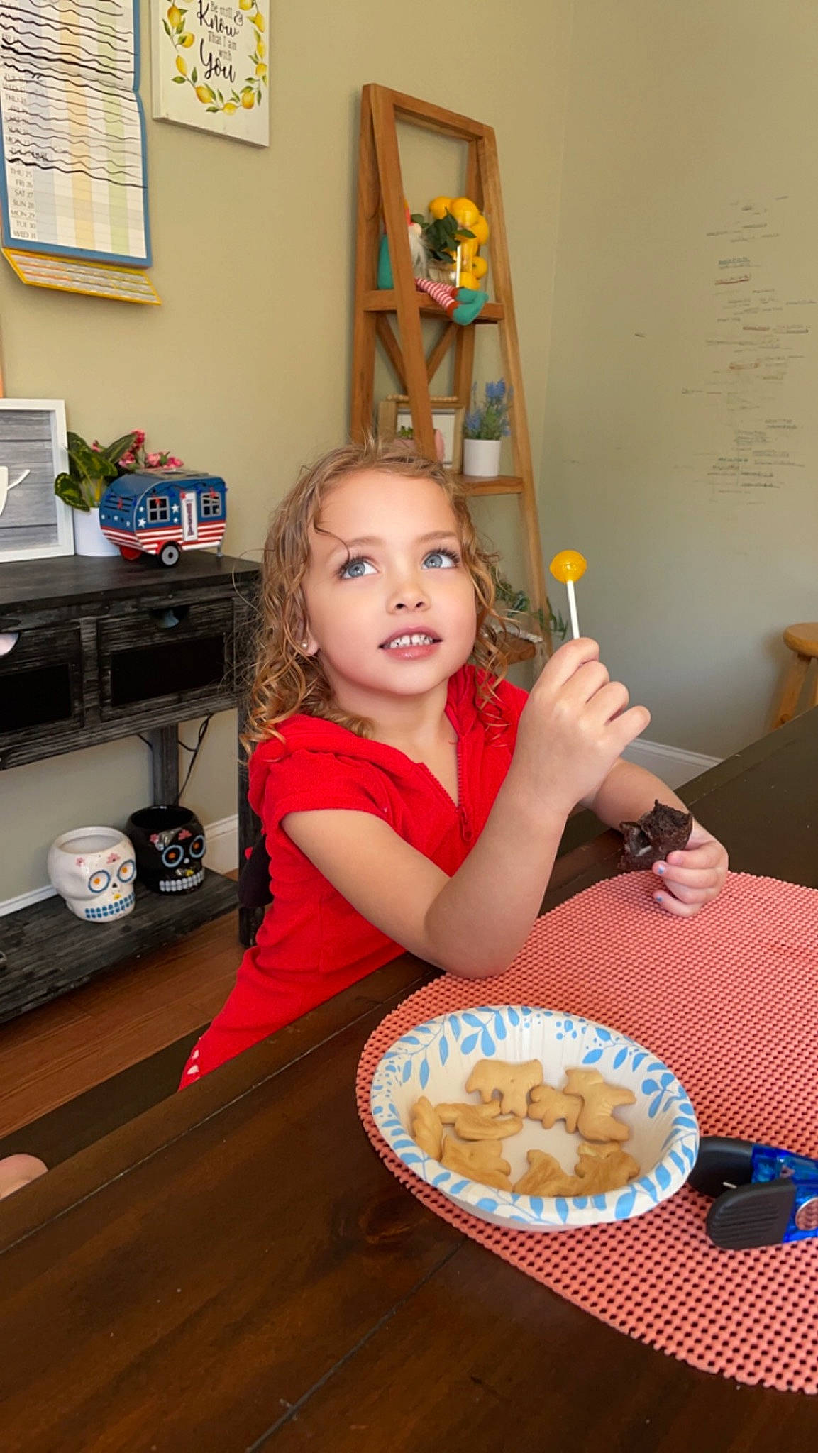 Katherine is registered to the contest to win money with this photo: baking, chair, comfort_food, cooking, cuisine, dessert, dish, dishware, event, food, home_appliance, ingredient, junk_food, person, picture_frame, plate, smile, sweetness, table, tableware