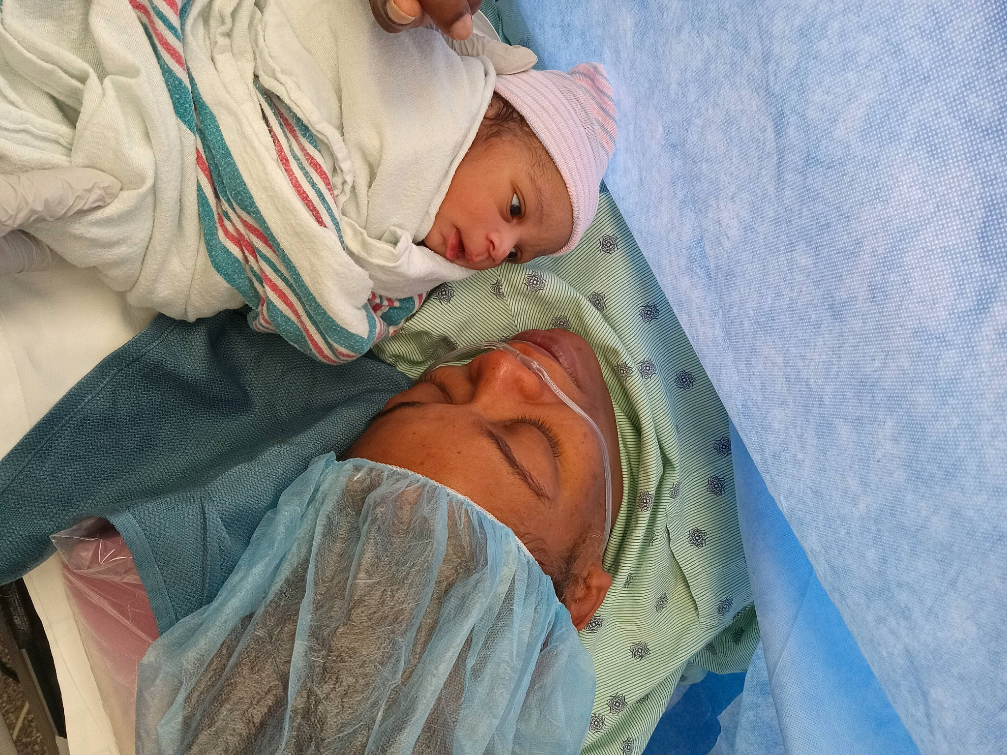 Jahsiah is registered to the contest to win money with this photo: baby, baby_products, child, childbirth, comfort, event, hat, headwear, hospital, linens, nap, pattern, person, room, sleep, toddler